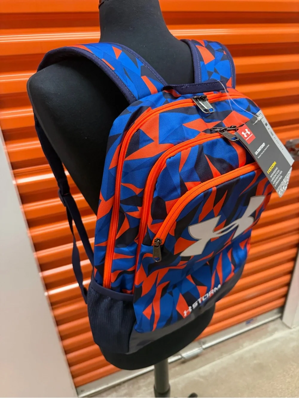 NWT Under Armour Storm Blue & Orange Boys Backpack - UA Switchup